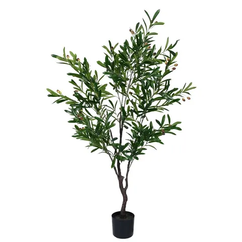Planta decorativa Olive tree I in ghiveci verde plastic PP H120 cm