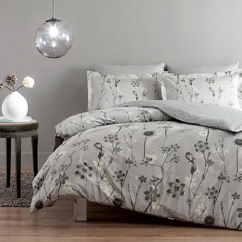 Set Cearsaf de Pilota si 2 fete de perna Chloe Gri (Bumbac 100%)