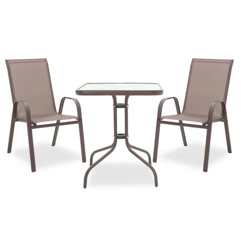 Set Masa si Scaune Gradina Calan-Watson 3 Piese Maro