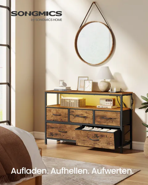 Comoda cu sertare, Flora, Maro, 30x30x68.1 cm