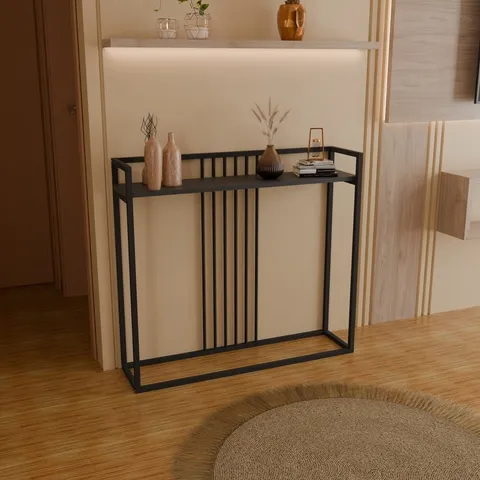 Masă consolă Convida, antracit, 100x25x90 cm