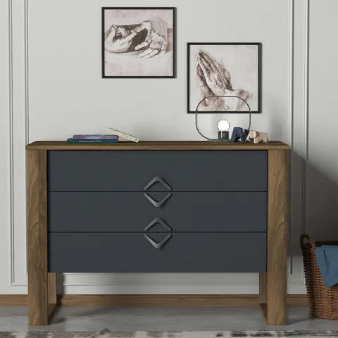 Comoda Model Bumerang V1, Nuc/Antracit, 110x44.8x76 cm