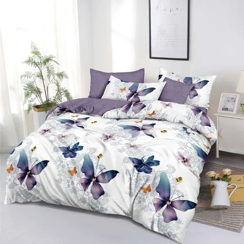 Lenjerie 6 Piese cu Elastic 180x200, Flutter