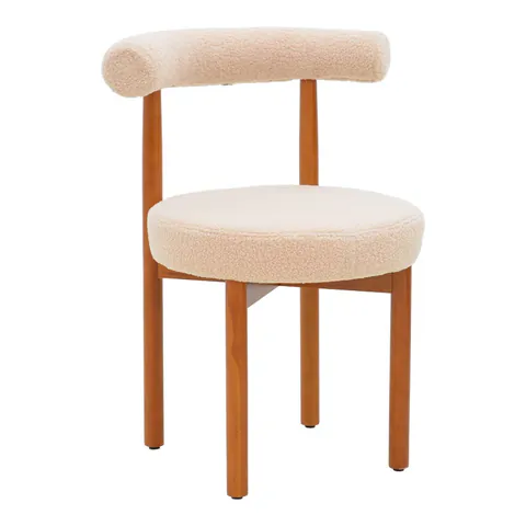 Scaun Model Fenza, Bej/Nuc, 60x54x75 cm
