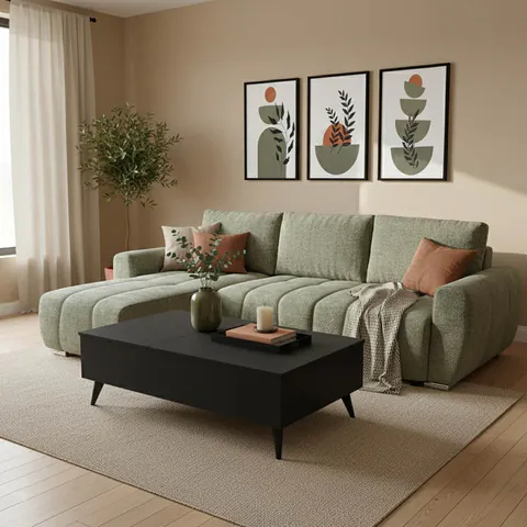 Coltar Vivad, verde menta, 275x164x91 cm