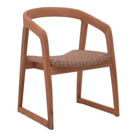 Scaun cu Brate Model Somalia, Natur/Maro, 57x62x80 cm