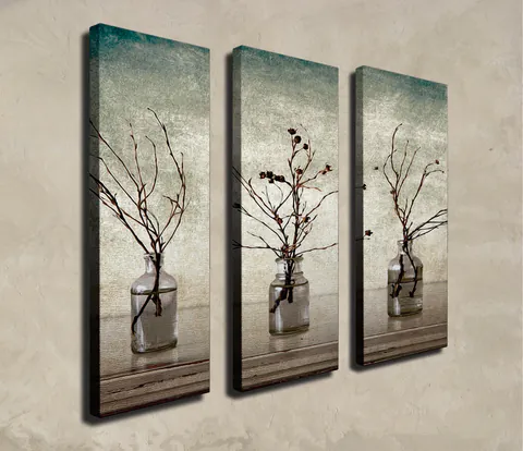 Tablou, 3 bucati CU12 Multicolor 70x20x3 cm