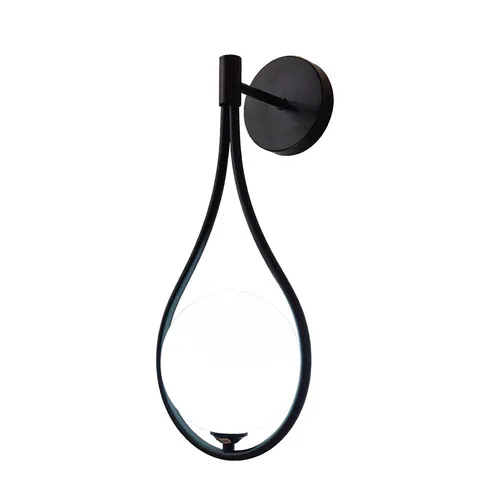 Aplică Teary, negru/alb, 16x12x37 cm