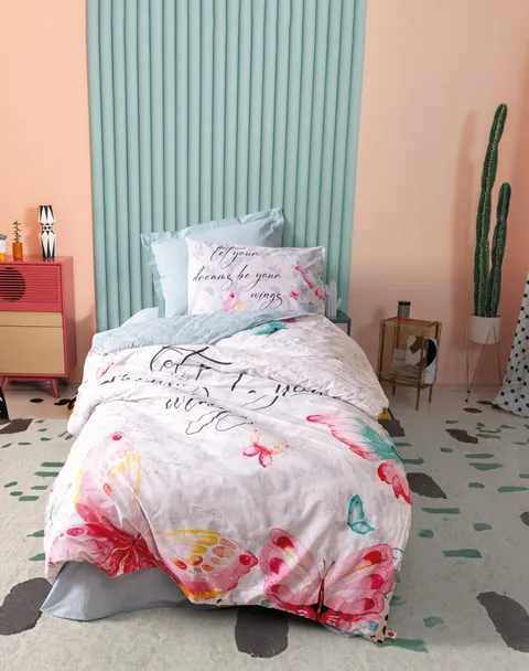 Lenjerie de pat Copii Model Wings Mint