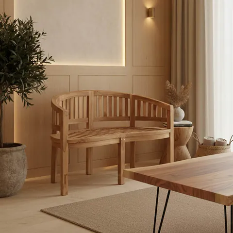 Canapea 2 Locuri Coren, natur, 130x61x87 cm