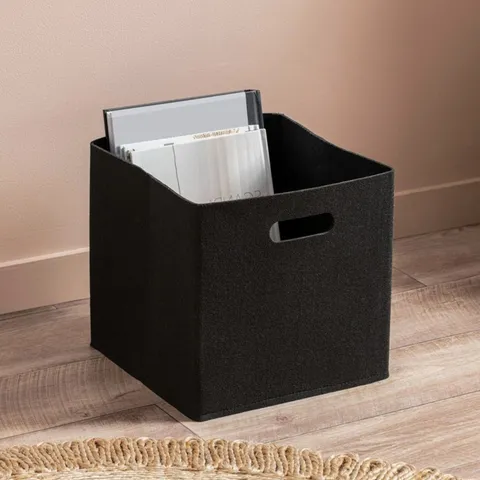 Coș de pâslă HMY Negru 30x30x30 cm