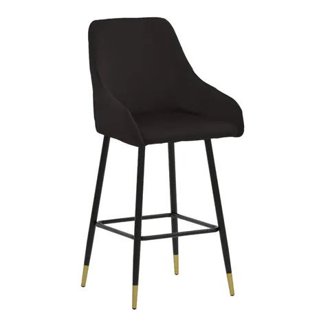 Scaun de bar Model Lithe, Auriu/Negru, 47x44x98 cm