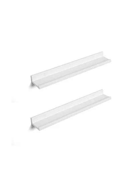 Set 2 Polițe suspendate Model Dakota, Alb, 60x10 cm