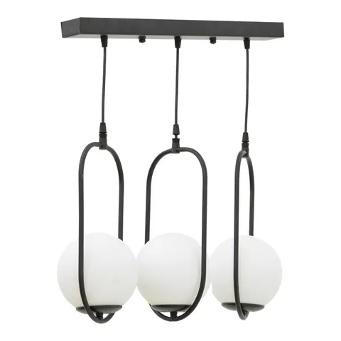 Set de 3 lustre Lavol, negru, 30x3x70 cm