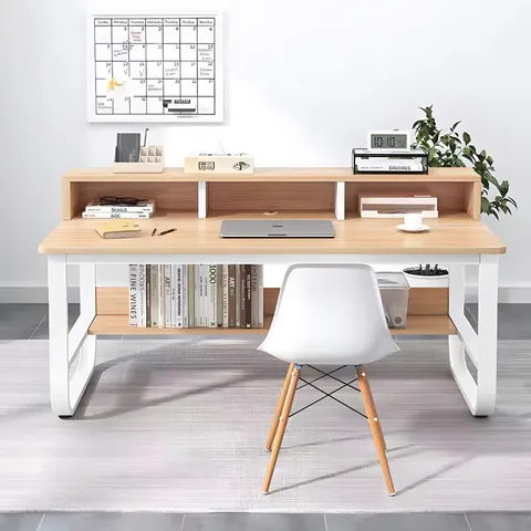 Birou Model Evrepy, LIGH Stejar/Alb, 100x60x73 cm