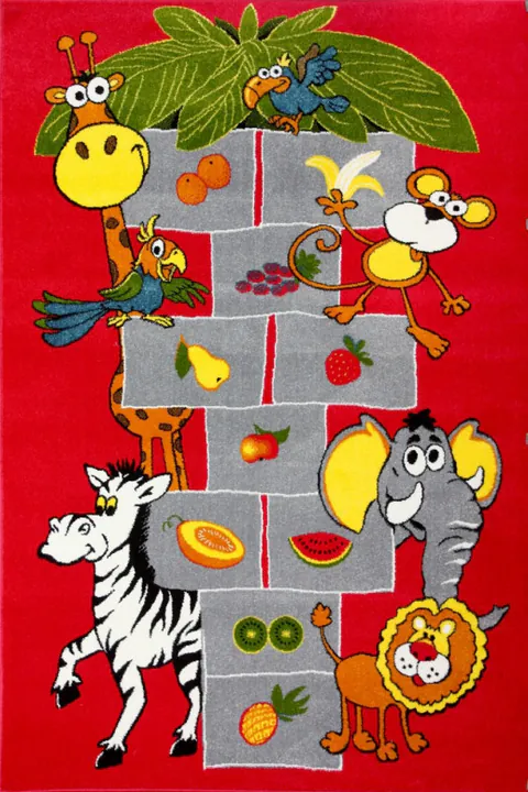 Covor Pentru Copii Kolibri Sotron, Rosu, 80x150 cm