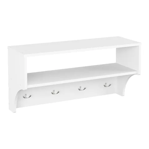 Cuier de perete Crosta, alb, 80x28x40 cm