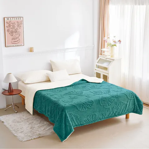 Patura Cocolino cu Blanita 200x230 cm - Velvet Butterflies V10