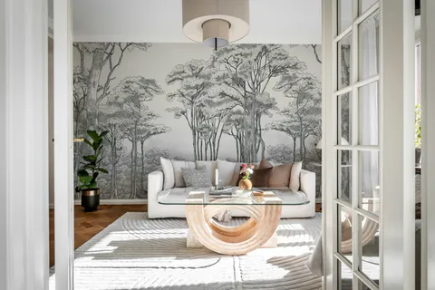 Tapet Graphic Trees, Black & White, Rebel Walls