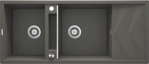 Chiuvetă magnetică din granit, 2-cuve cu picurător, Magnetic, ZRM_T213