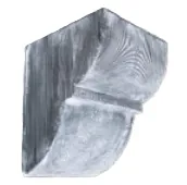 Consola decorativa din poliuretan, gri, rustic, EQ016G - 12x12x14 cm