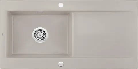 Chiuvetă ceramică, 1-cuvă cu picurător, Sabor, ZCB_C113