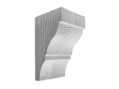 Consola decorativa din poliuretan, alb, rustic, EQ036W - 12x12x20 cm