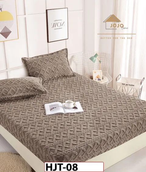 Husa Saltea Tip Tricotaj + 2 Fete de Perne - 180x200 - cocolino - HJT08