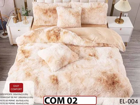 Lenjerie Cocolino Fluffy Pufoasa cu 6 piese - COM02