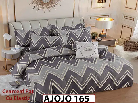 Lenjerie din finet 6 piese si cearceaf cu Elastic - AJOJO165