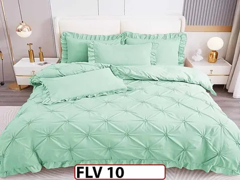 Lenjerie din Finet 4 piese cu pliuri - FLV10