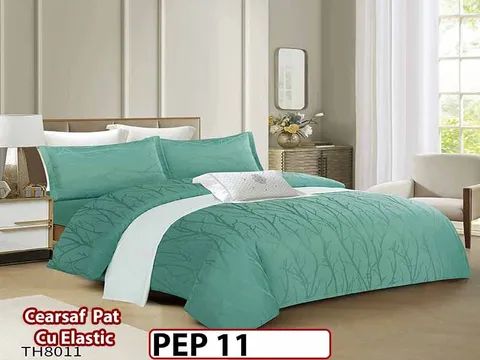 Lenjerie pat dublu, Jacquard Finet, din 4 piese - PEP 11