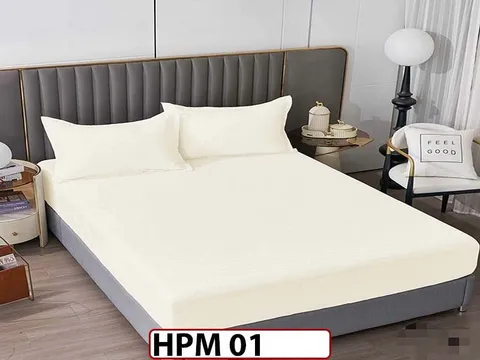 Husa de Pat din Damasc Finetat + 2 Fete de Perne - Saltea 160x200 - HPM 01