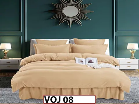 Lenjerie din finet 6 piese Cearsaf cu Volanase - VOJ08