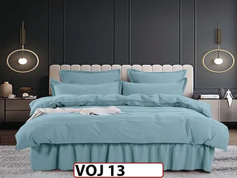 Lenjerie din finet 6 piese Cearsaf cu Volanase - VOJ13