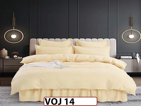 Lenjerie din finet 6 piese Cearsaf cu Volanase - VOJ14