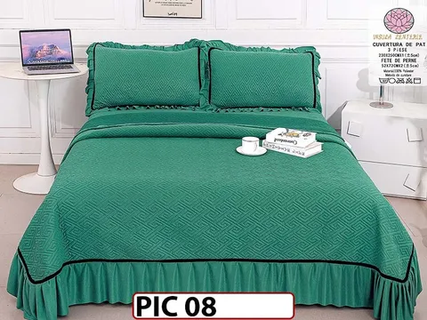 Cuvertura cu 3 piese din Catifea - PIC 08