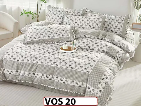 Lenjerie DELUXE din Bumbac Finetat cu volanase - VOS 20