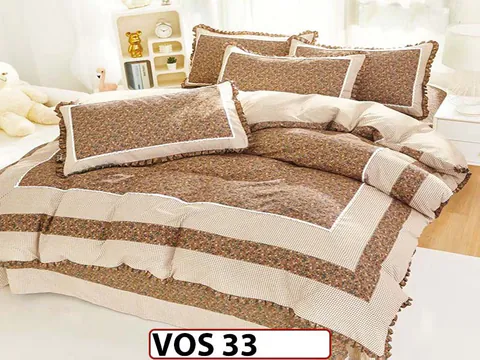 Lenjerie DELUXE din Bumbac Finetat cu volanase - VOS 33