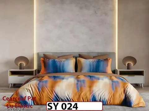 Lenjerie din finet 6 piese Imprimata Digital cu elastic - SY 024