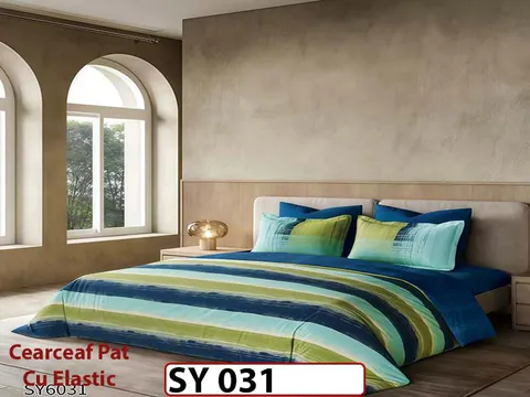 Lenjerie din finet 6 piese Imprimata Digital cu elastic - SY 031