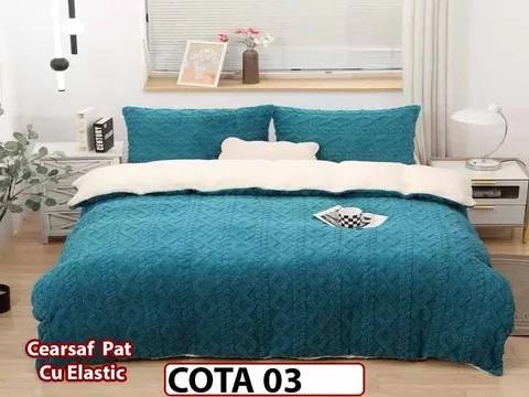 Lenjerie cocolino cu blanita , Tip Tricotaj , 4 piese cu Elastic- COTA 03