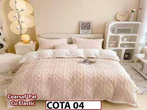 Lenjerie cocolino cu blanita , Tip Tricotaj , 4 piese cu Elastic- COTA 04