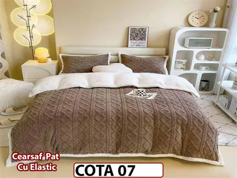 Lenjerie cocolino cu blanita , Tip Tricotaj , 4 piese cu Elastic- COTA 07