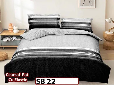 Lenjerie din bumbac Satinat 4 piese Pucioasa cu Elastic - SB 22