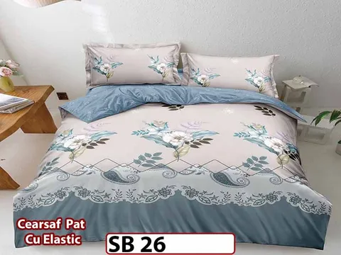 Lenjerie din bumbac Satinat 4 piese Pucioasa cu Elastic - SB 26