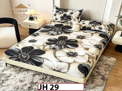 Husa de Pat din Finet 5D + 2 Fete de Perne - Pat 2 Persoane - JH 29