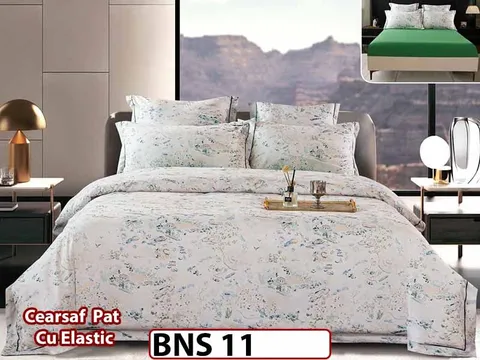 Lenjerie din Bumbac Satinat Gros 6 Piese - BNS 11