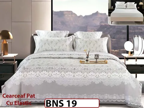 Lenjerie din Bumbac Satinat Gros 6 Piese - BNS 19