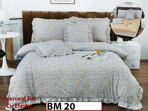 Lenjerie Cu Elastic din Bumbac Finetat cu volanase - BM 20